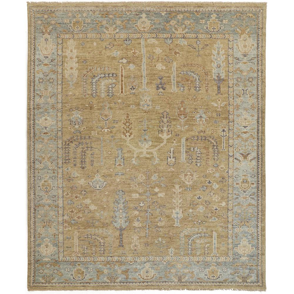 Carrington Traditional OushakAccent Rug, Flora/Fauna, Gold/Gray/Vanilla, 2ft x 3ft, 9826501FGLDLBLP00