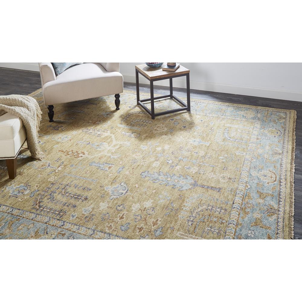 Carrington Traditional OushakAccent Rug, Flora/Fauna, Gold/Gray/Vanilla, 2ft x 3ft, 9826501FGLDLBLP00