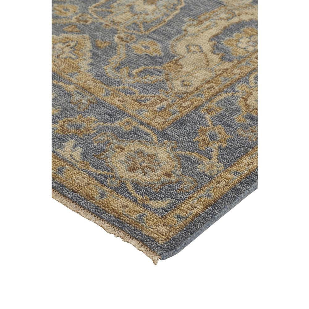 Carrington Traditional Oushak Rug, Geometric Floral, Warm Blue, 2ft x 3ft Accent Rug, 9826502FLBLBGEP00