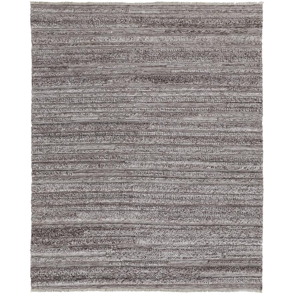 Alden Contemporary Bohemian Shag Rug, Ivory/Rustic Brown, 5ft x 8ft Area Rug, ALD8637FBRN000E10