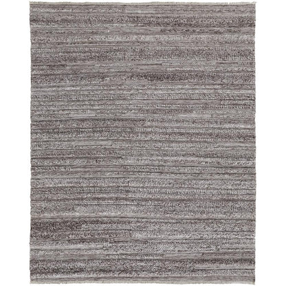 Alden Contemporary Bohemian Shag Rug, Ivory/Rustic Brown, 5ft x 8ft Area Rug, ALD8637FBRN000E10