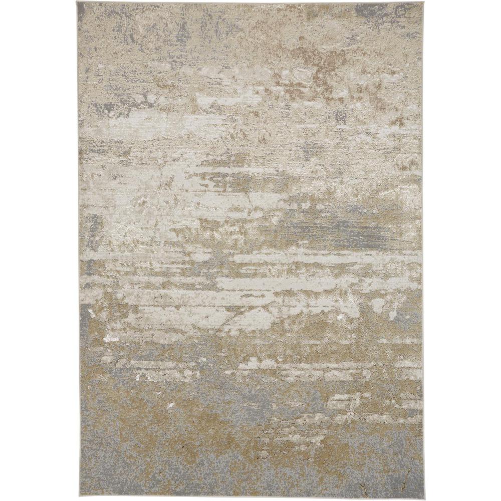 Aura Luxe Modern Rug, Gray/Beige/Gold, 1ft - 8in x 2ft - 10in Accent Rug, AUR3567FBGEGLDP18