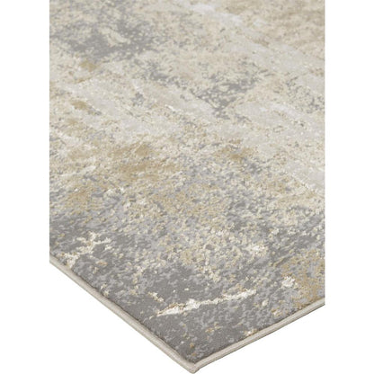 Aura Luxe Modern Rug, Gray/Beige/Gold, 1ft - 8in x 2ft - 10in Accent Rug, AUR3567FBGEGLDP18