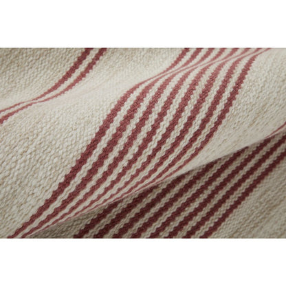 Duprine Transitional Stripes, Red/Ivory, 4' x 6' Accent Rug