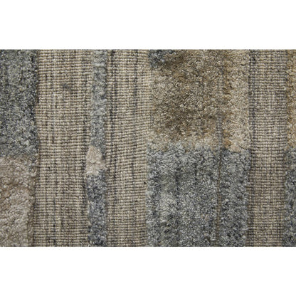 Elias Modern Abstract, Brown/Blue/Tan, 2' x 3' Accent Rug