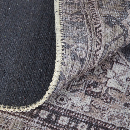 Percy Transitional Medallion, Gray/Ivory/Taupe, 5'-3" x 7'-6" Area Rug
