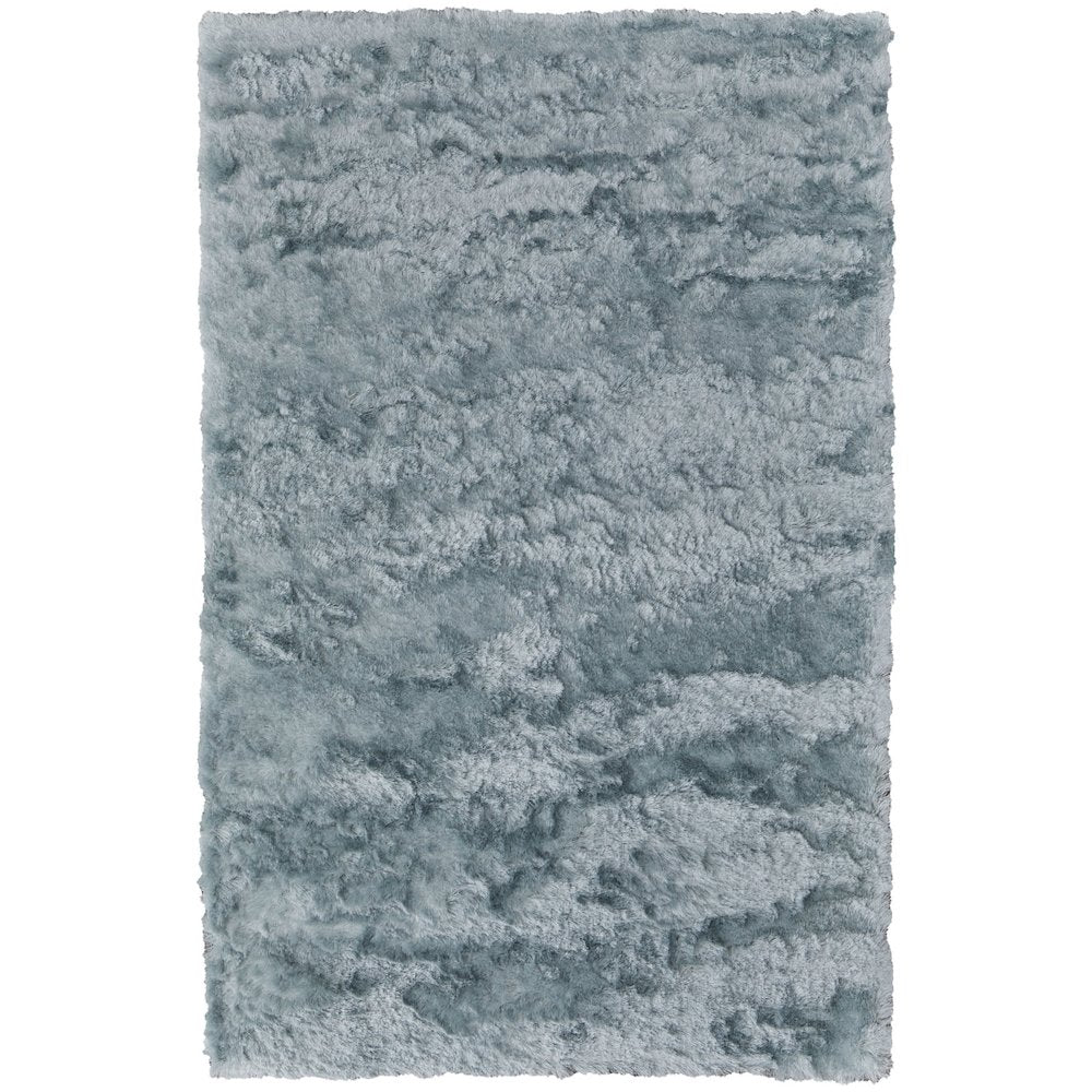 Indochine Plush Shag Accent Rug with Metallic Sheen, Light Aqua Blue, 2ft x 3ft-4in, 4944550FLAQ000A25