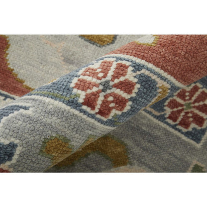 Karina Transitional Floral & Botanical, Red/Gray/Ivory, 9'-6" x 13'-6" Area Rug
