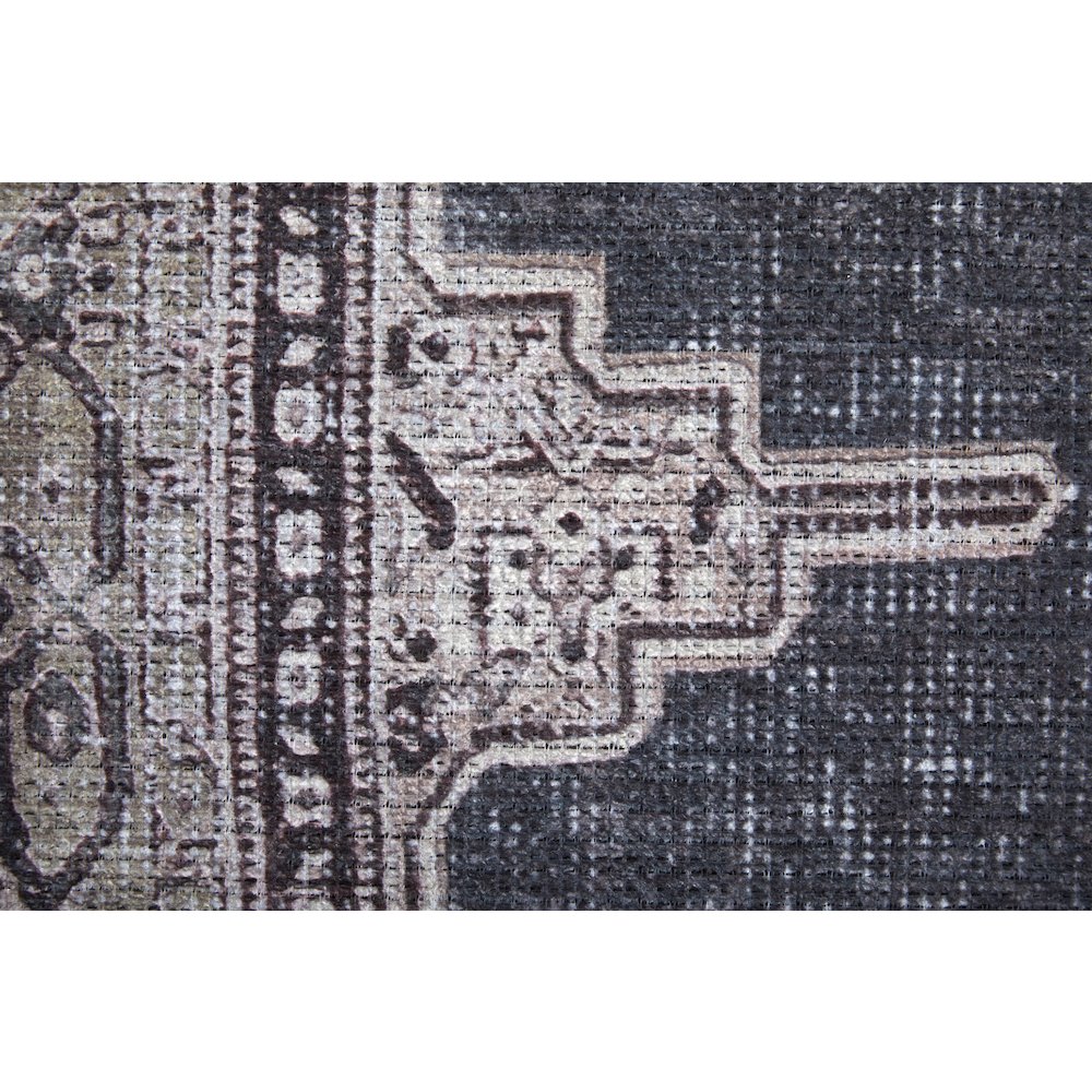 Percy Transitional Medallion, Gray/Ivory/Taupe, 5'-3" x 7'-6" Area Rug