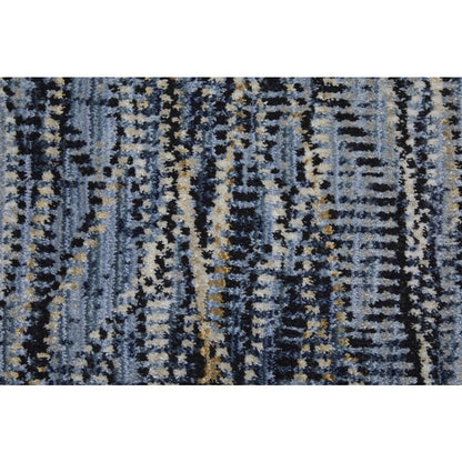 Sonora Modern Abstract, Blue/Ivory/Tan, 9'-0" x 12'-8" Area Rug