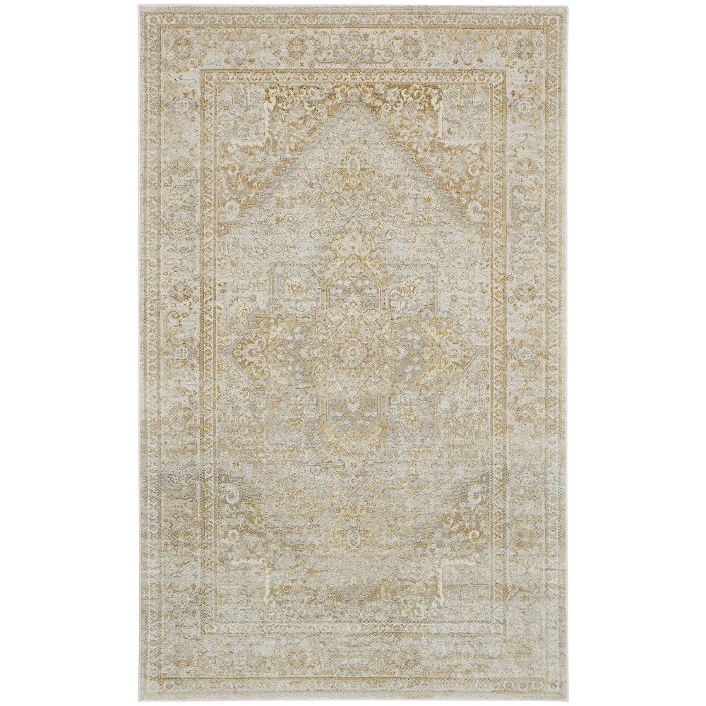 Aura Modern Oriental, Ivory/Gold, 8' x 10' Area Rug
