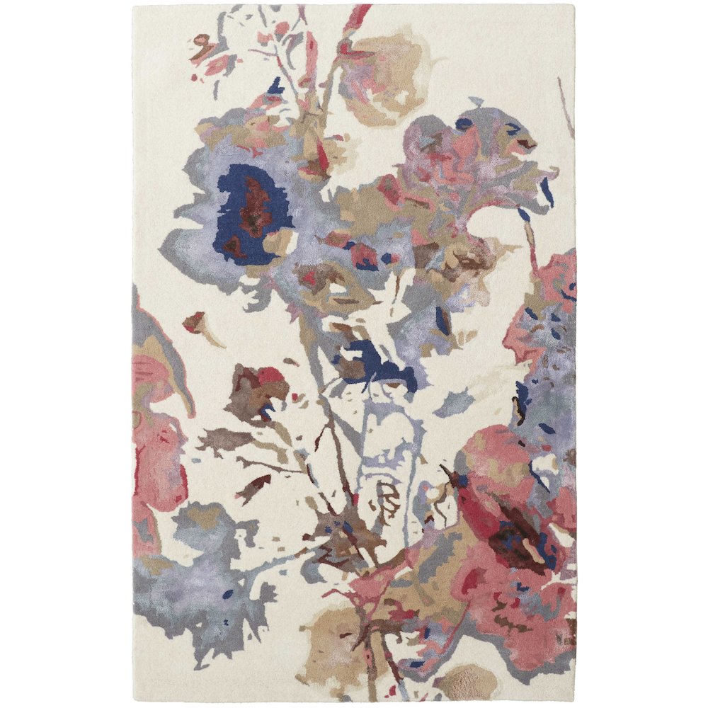 Dafney Transitional Floral & Botanical, Blue/Pink/Gray, 2' x 3' Accent Rug