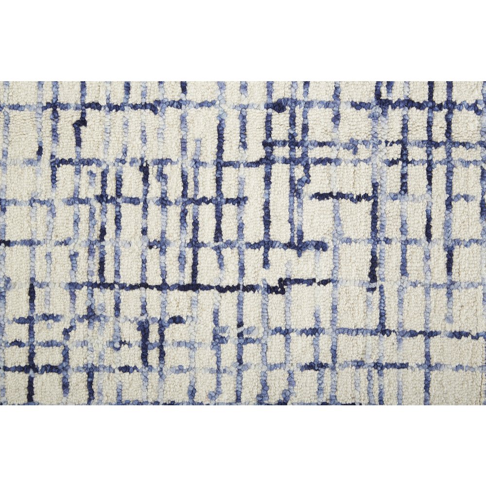Maddox Modern Tufted Architectural Area Rug, Ivory/Navy Blue, 10ft x 14ft, MDX8630FIVYNVYH00