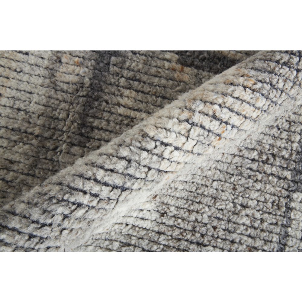 Alford Modern Abstract, Gray/Silver, 9'-6" x 13'-6" Area Rug
