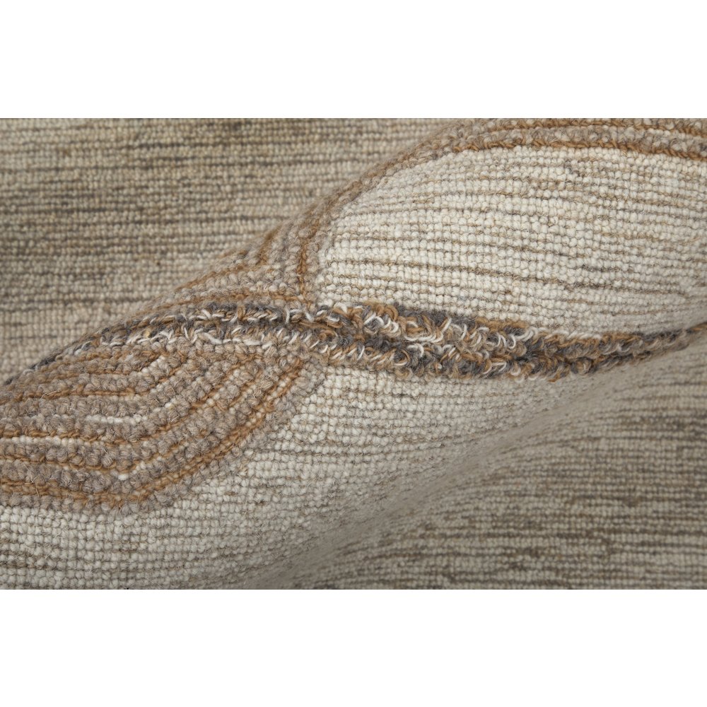 Pollock Modern Geometric, Ivory/Brown/Tan, 10' x 14' Area Rug