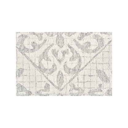 Rhett Geometric Lattice Print Rug, Ivory/Wolf Gray, 8ft x 10ft Area Rug, 868I8073IVYGRYF00