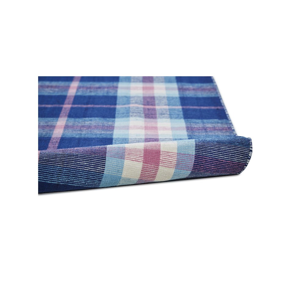 Crosby Eco-Friendly PET Dhurrie, Bright Blue/Peony Pink, 8ft x 10ft Area Rug, 8830565FNVY000F00