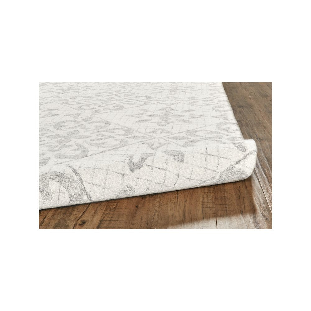 Rhett Geometric Lattice Print Rug, Ivory/Wolf Gray, 8ft x 10ft Area Rug, 868I8073IVYGRYF00