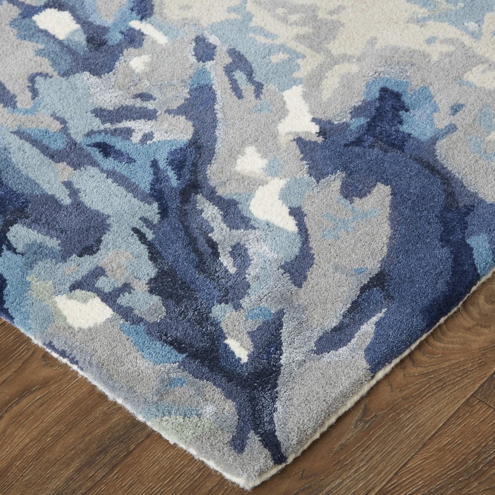 Dafney Transitional Floral & Botanical, Blue, 8' x 10' Area Rug