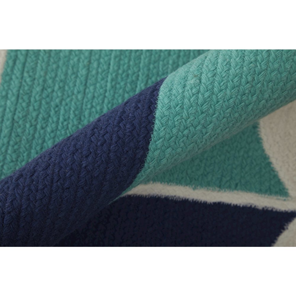 Clare Transitional Geometric, Blue/Ivory/Yellow, 5' x 8' Area Rug