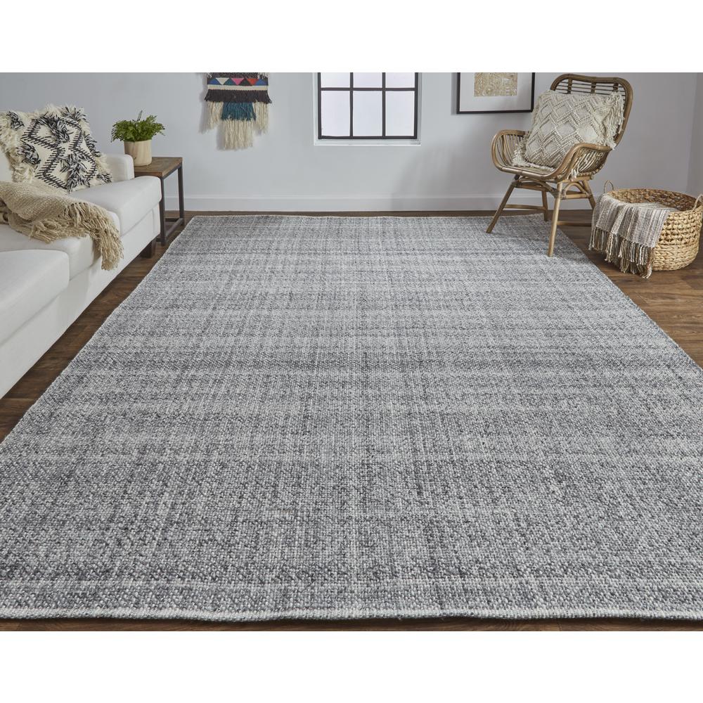Naples Space Dyed In/Outdoor Flatweave, Charcoal Gray, 8ft x 10ft Area Rug, NAP0751FGRY000F00