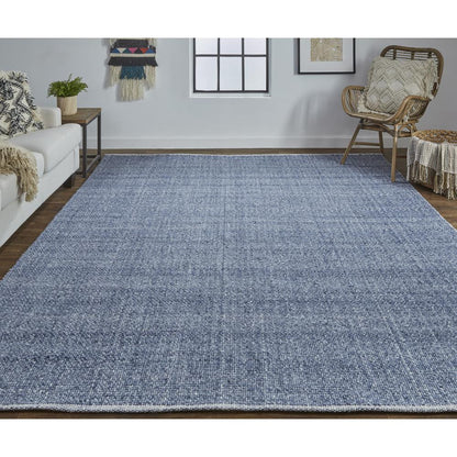 Naples Space Dyed In/Outdoor Flatweave, Navy/Denim Blue, 8ft x 10ft Area Rug, NAP0751FNVY000F00