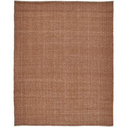 Naples Space Dyed In/Outdoor Flatweave, Rust Orange, 8ft x 10ft Area Rug, NAP0751FORN000F00