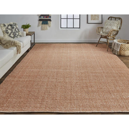 Naples Space Dyed In/Outdoor Flatweave, Rust Orange, 8ft x 10ft Area Rug, NAP0751FORN000F00
