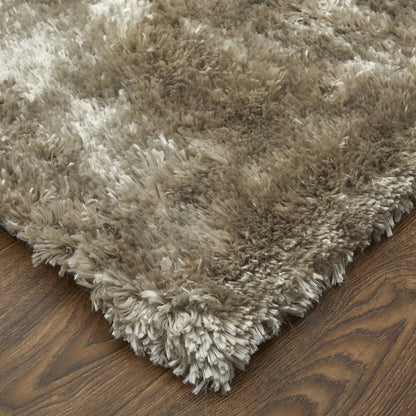 Blunham Lustrous Shimmering Shag Rug, Goloden Bronze, 5ft x 8ft Area Rug, 7494116FTPE000E10