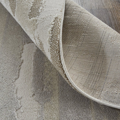 Vancouver Modern Abstract, Ivory/Tan/Brown, 12' x 15' Area Rug