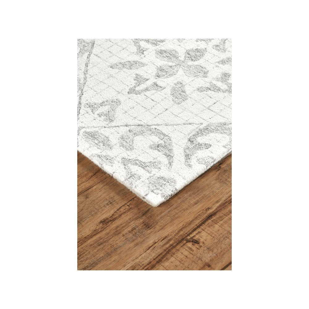 Rhett Geometric Lattice Print Rug, Ivory/Wolf Gray, 8ft x 10ft Area Rug, 868I8073IVYGRYF00