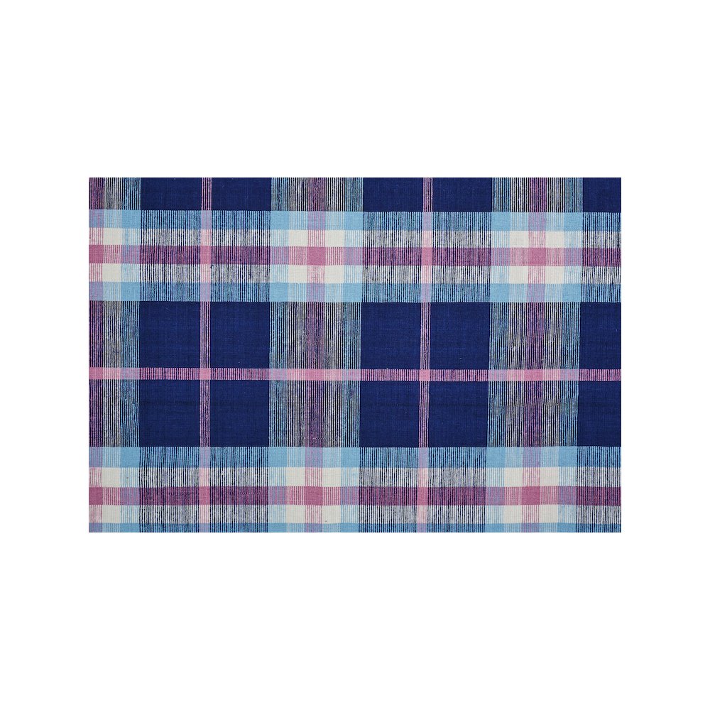 Crosby Eco-Friendly PET Dhurrie, Bright Blue/Peony Pink, 8ft x 10ft Area Rug, 8830565FNVY000F00