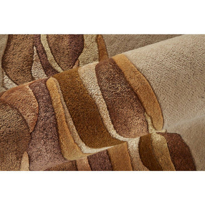 Serrano Transitional Abstract, Tan/Orange, 5' x 8' Area Rug