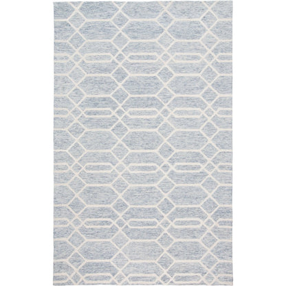 Belfort Transitional Trellis & Lattice, Blue/Ivory, 10' x 14' Area Rug