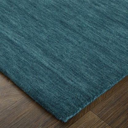 Luna Hand Woven Marled Wool Rug, Teal Blue/Green, 3ft-6in x 5ft-6in Accent Rug, 5798049FTEL000C50