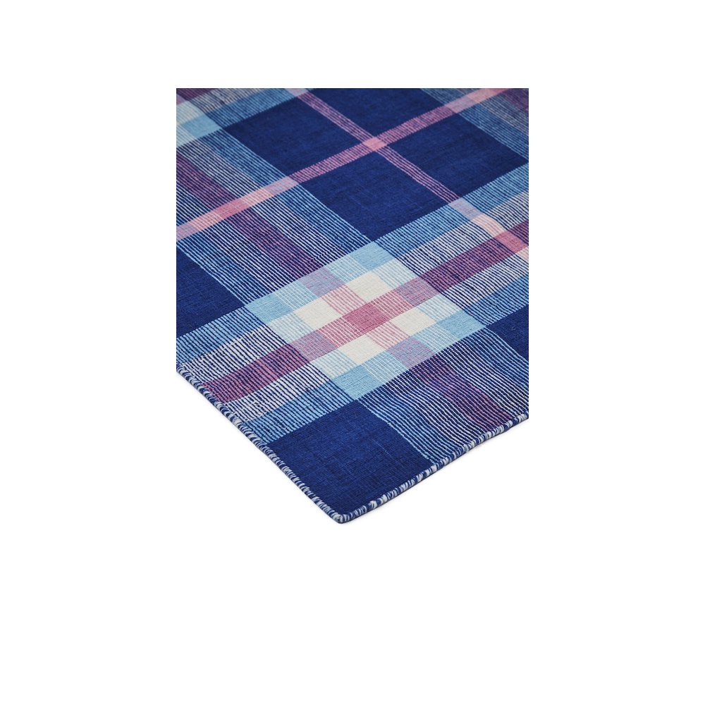 Crosby Eco-Friendly PET Dhurrie, Bright Blue/Peony Pink, 8ft x 10ft Area Rug, 8830565FNVY000F00