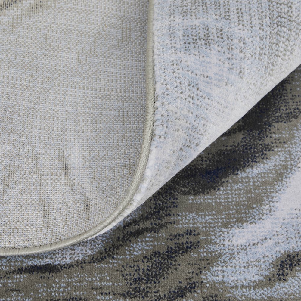 Gaspar Modern Abstract, Taupe/Gray/Blue, 1'-8" x 2'-10" Accent Rug