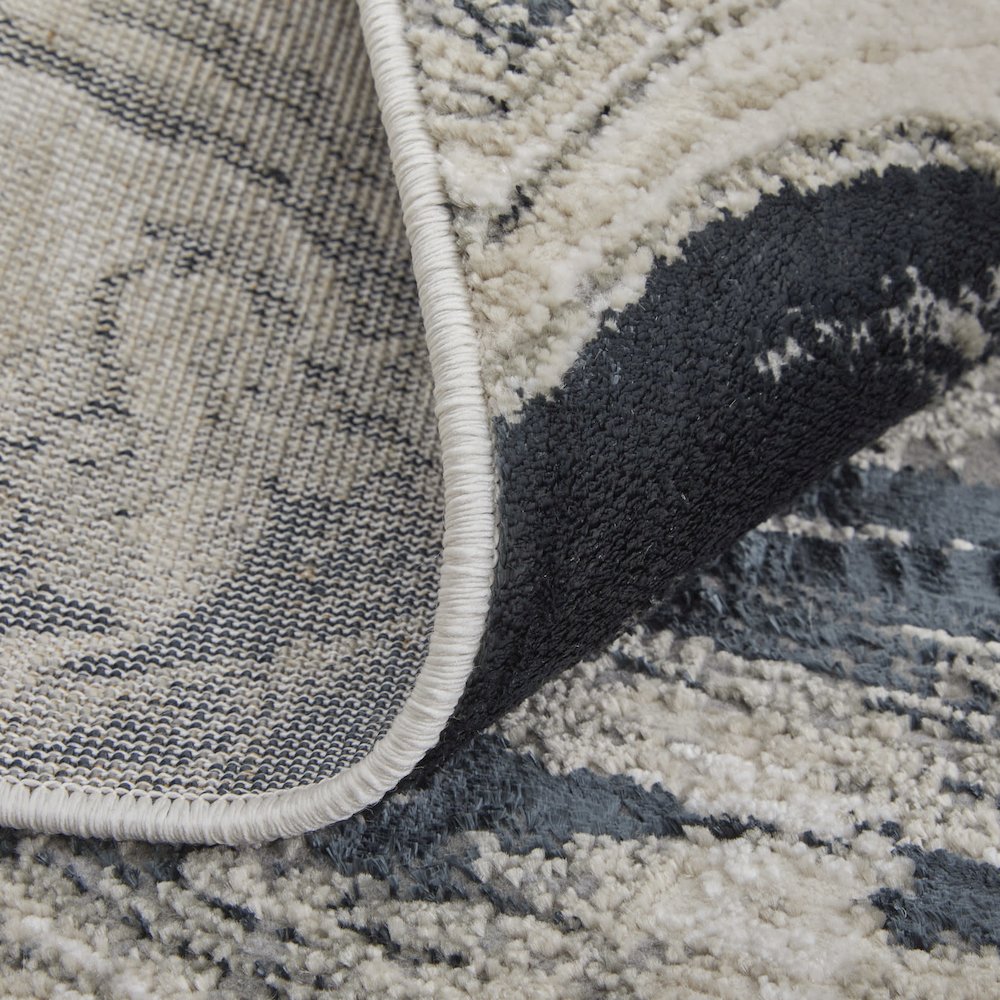 Micah Modern Abstract, Ivory/Black/Taupe, 12' x 15' Area Rug