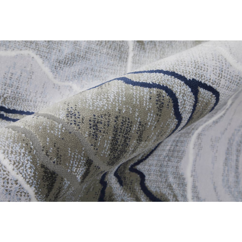 Gaspar Modern Abstract, Taupe/Gray/Blue, 1'-8" x 2'-10" Accent Rug
