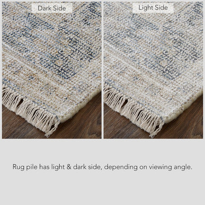 Caldwell Vintage Space Dyed Wool Rug, Latte Tan/Beige, 7ft-6in x 9ft-6in, 8798798FSND000F50