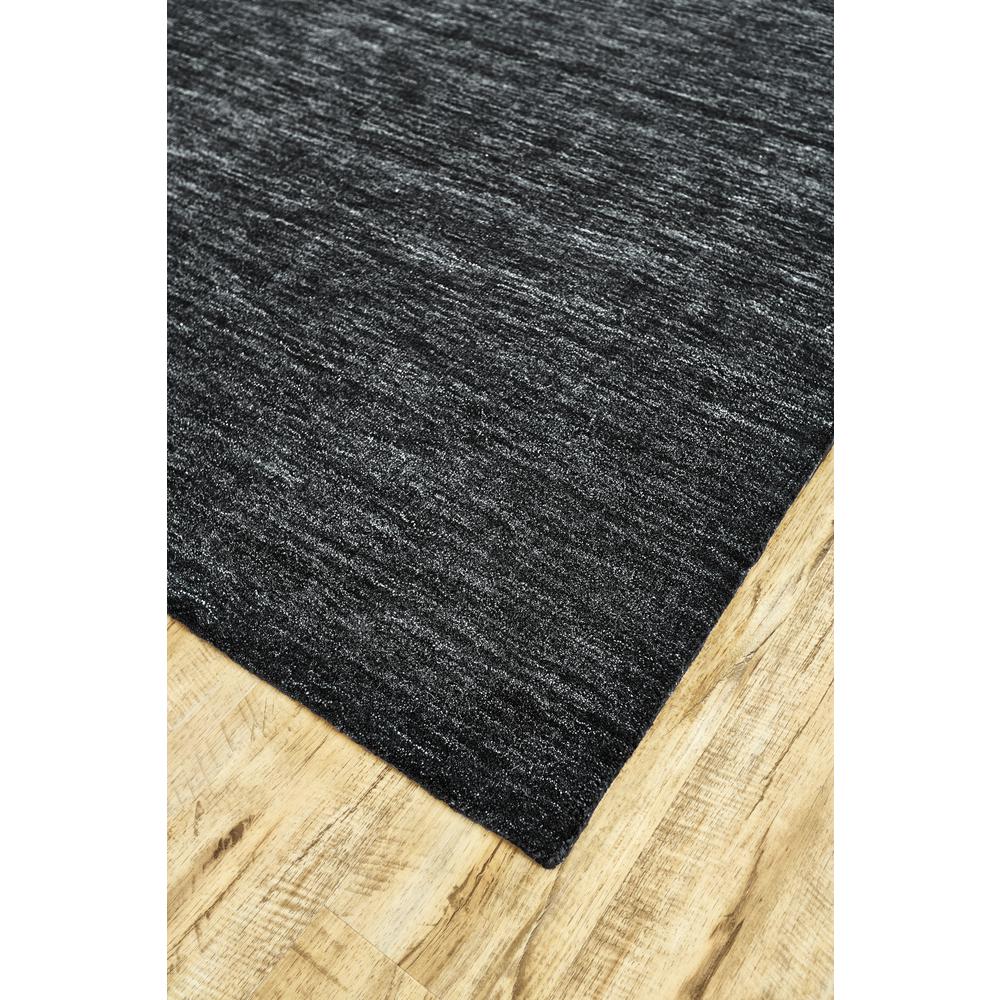 Luna Hand Woven Marled Wool Rug, Black/Dark Gray, 3ft-6in x 5ft-6in Accent Rug, 5798049FBLK000C50