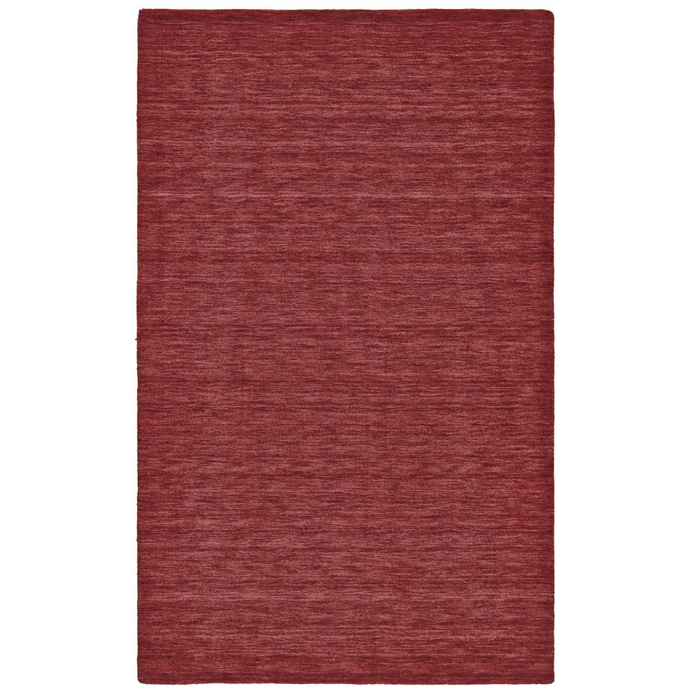 Luna Hand Woven Marled Wool Rug, Deep/Bright Red, 5ft x 8ft Area Rug, 5798049FRED000E10