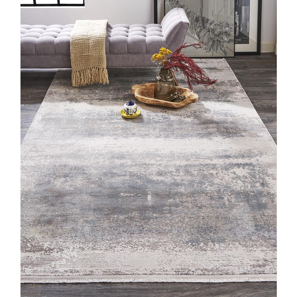 Cadiz Gradient Luster Rug, Silver Gray, 3ft - 1in x 5ft Accent Rug, 8663888FLGY000B05