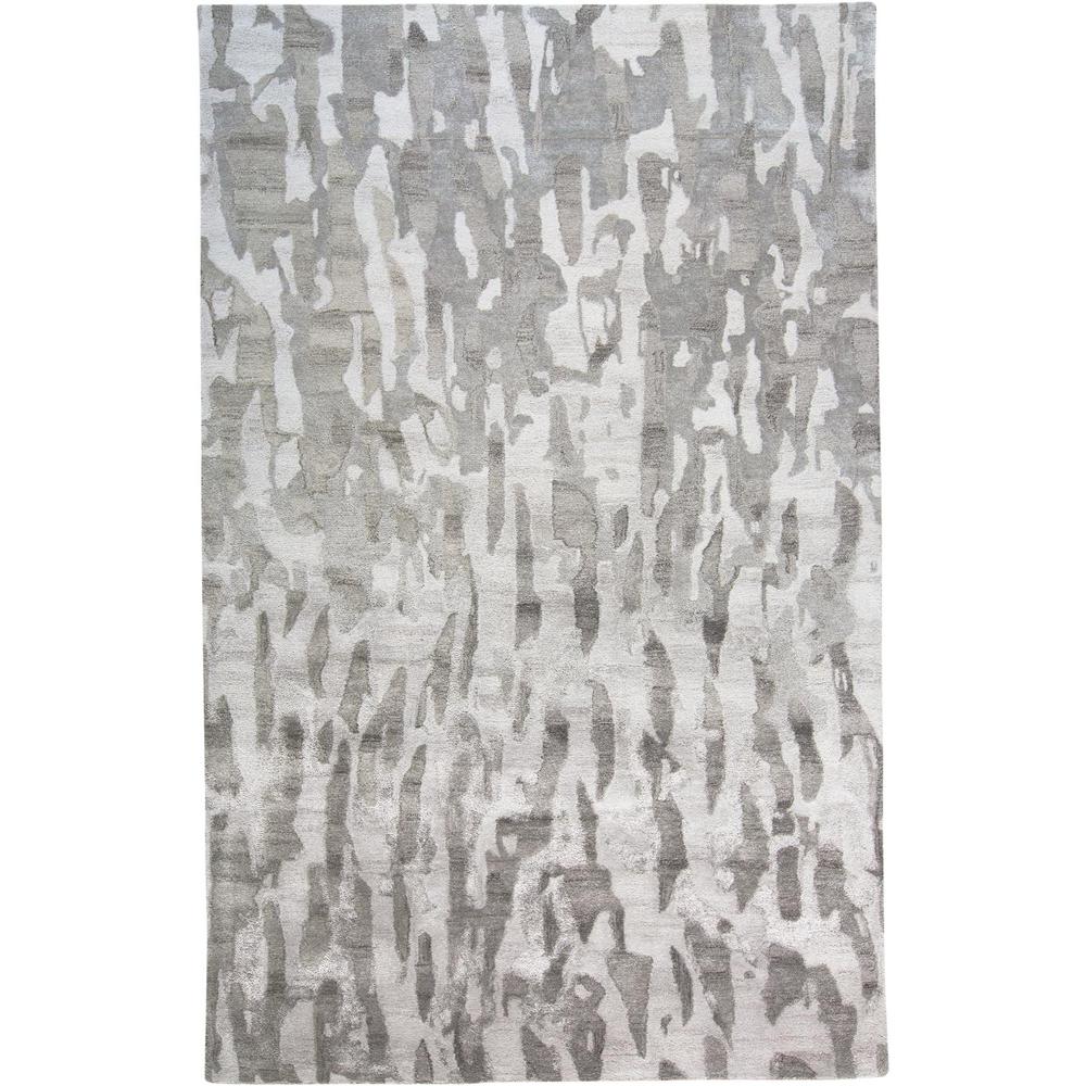 Dryden Contemporary Abstract Rug, Silvery Gray, 5ft x 8ft Area Rug, 8738786FIVY000E10