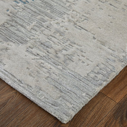 Zarah Modern Abstract, Gray/Taupe/Blue, 2' x 3' Accent Rug