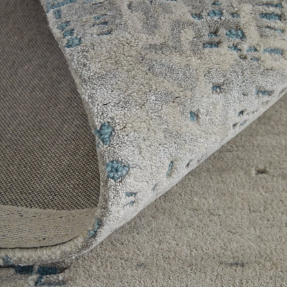 Zarah Modern Abstract, Gray/Taupe/Blue, 2' x 3' Accent Rug