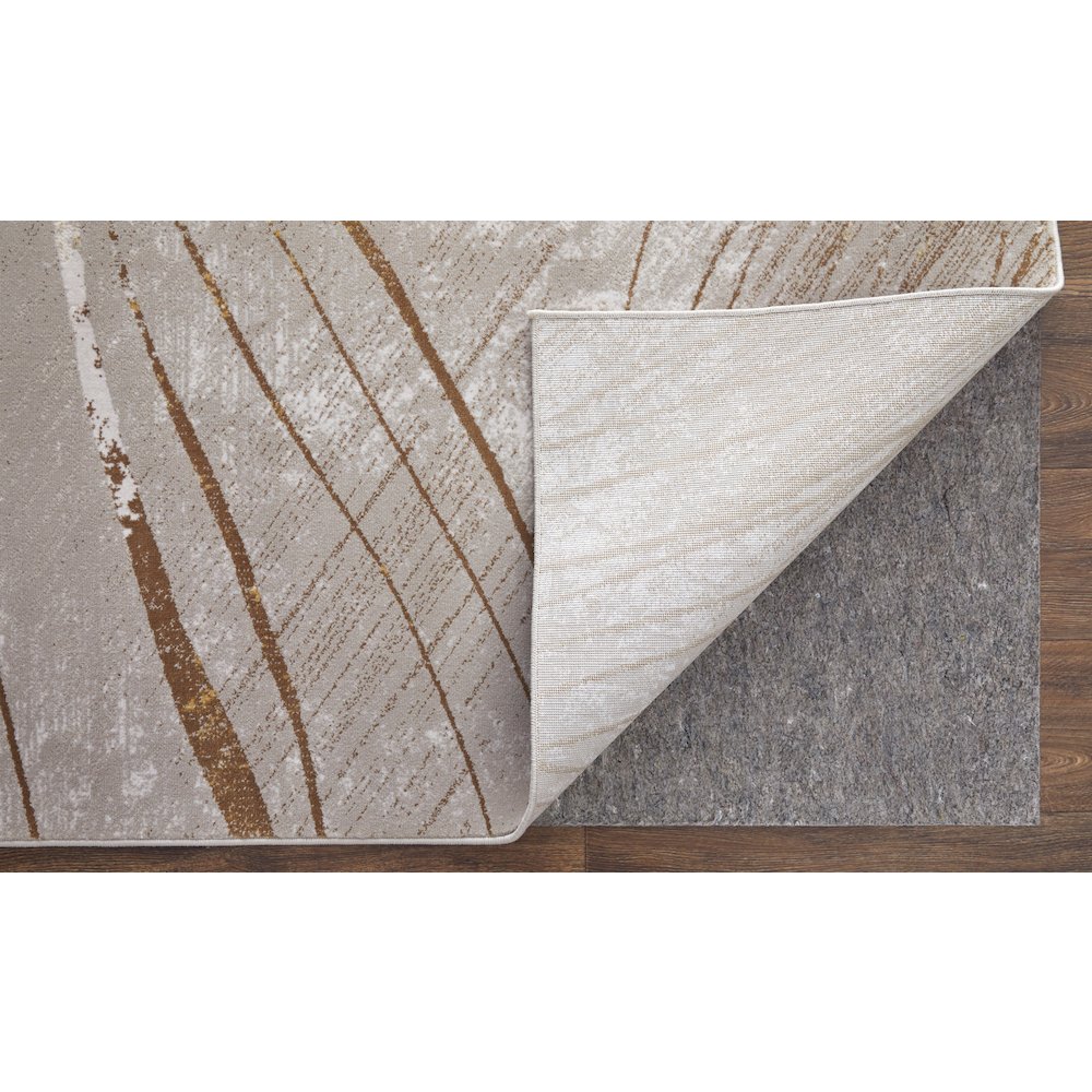 Waldor Modern Abstract, Taupe/Brown/Silver, 8' x 11' Area Rug