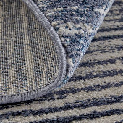 Indio Modern Gradient & Ombre, Blue/Gray/Ivory, 2'-10" x 7'-10" Runner