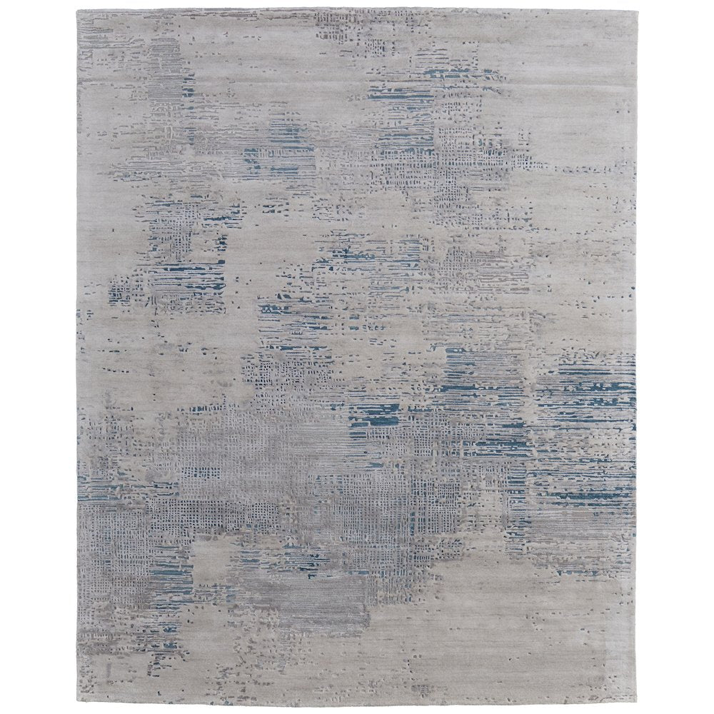 Zarah Modern Abstract, Gray/Taupe/Blue, 2' x 3' Accent Rug