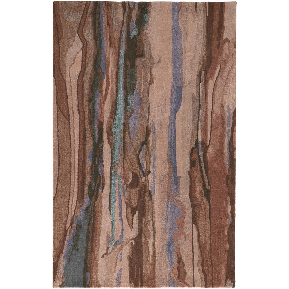 Amira Modern Watercolor Rug, Copper/Dusty Pink/Turquoise, 8ft x 10ft Area Rug, AMI8634FMLT000F00
